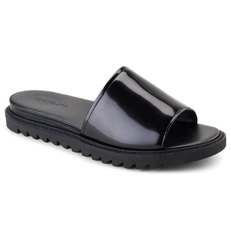 ONITSUKA TIGER Удобные повседневные тапочки на резиновой подошве, унисекс, черные 1183A911-001