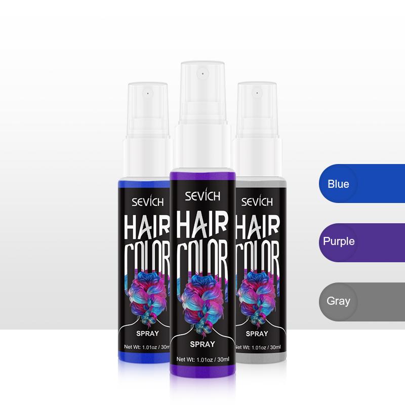 SEVICH 3 бутылки/компл. спрей для краски для волос, мгновенная краска для волос, средство для укладки волос, 30 мл, временная краска для волос, цвет, модный косметический макияж
