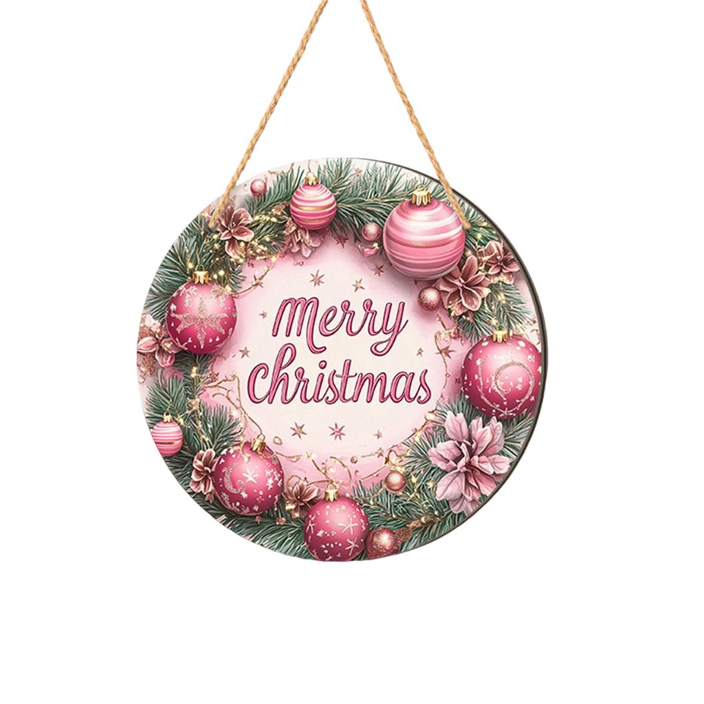 Christmas Christmas Tree Welcome Sign 2D Flat Wooden Holiday Party Hanging Sign Ornaments