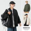 Мужская модная куртка однотонной расцветки со стойкой: Весна/Осень Функциональная Верхняя Одежда в Стиле Хай-Стрит