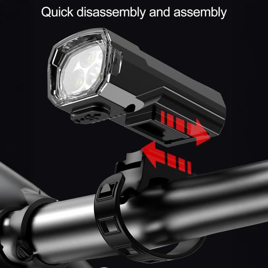 Bicycle Headlight Waterproof Modes Adjustable USB Rechargeable Universal MTB Road Mountain Bike Night Riding LED Front Lamp