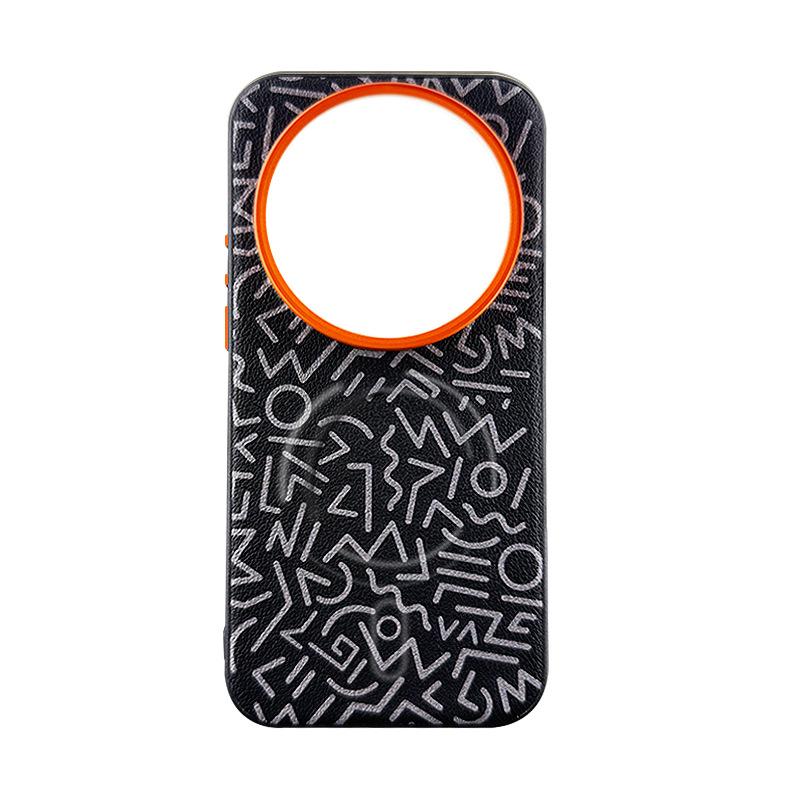 Покрашенный Однотонный Кожаный Чехол для Телефона для XiaoMi 17 Ultra Магнитное Крепление 17 Pro Max Mi 15 Ultra 13 14 Pro Металлическая Задняя Крышка с Защитой Объектива