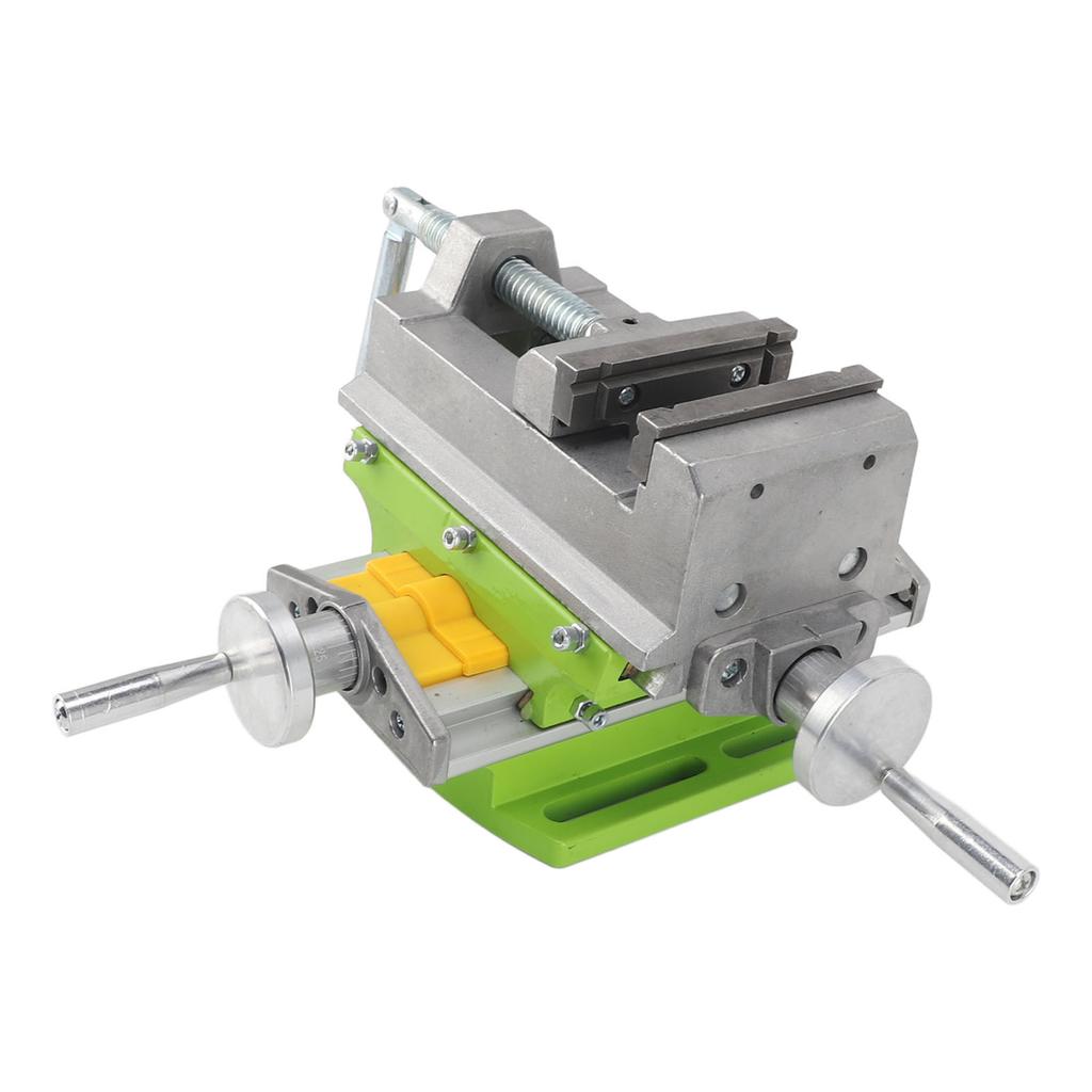 3-дюймовые тиски для сверлильного станка с 2-сторонним движением, крестообразные плоские тиски из алюминиевого сплава для сверления на верстаке