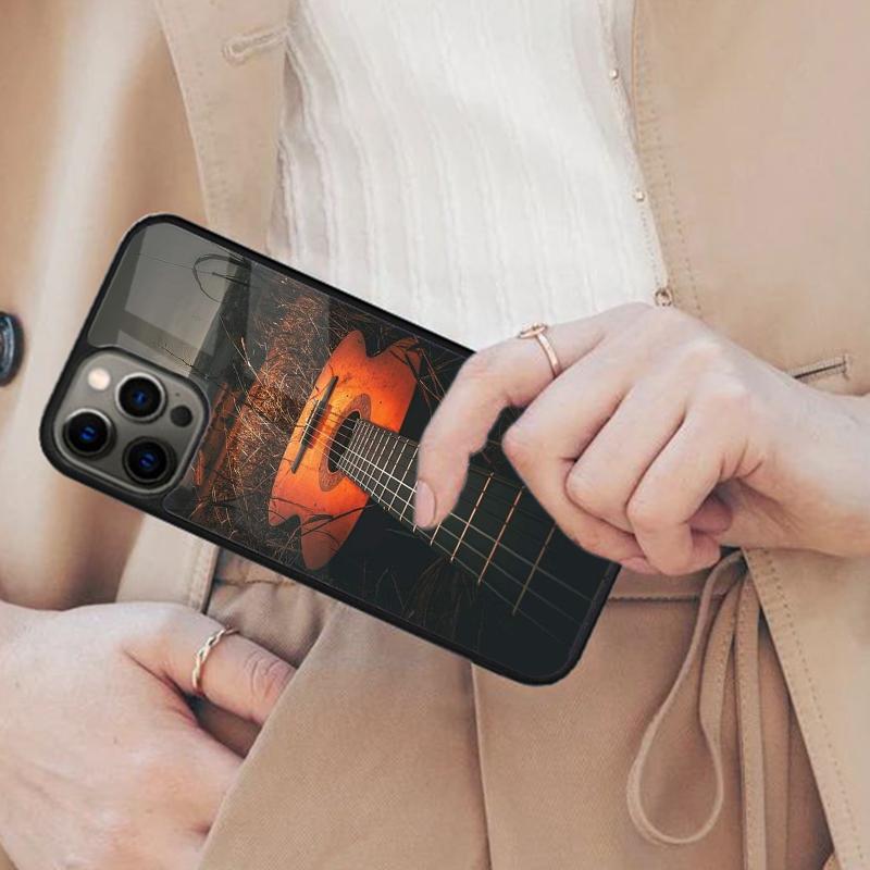 Музыкальный инструмент Гитара Чехол для телефона с магнитом для APPLE iPhone 17 Air 16 14 13 12 Pro Max 15 Plus Беспроводная крышка MagSafe