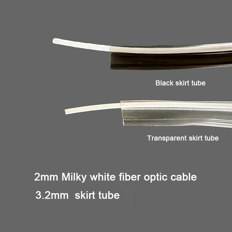 5mX Skirt Side Glow Cable & Skirt Tube Is Separate Plastic PMMA Fiber Optic Cable For Car Lighting