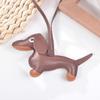 PU Leather PU Leather Hanger Dog Bag Pendant Cute Dachshund Keychain  Women