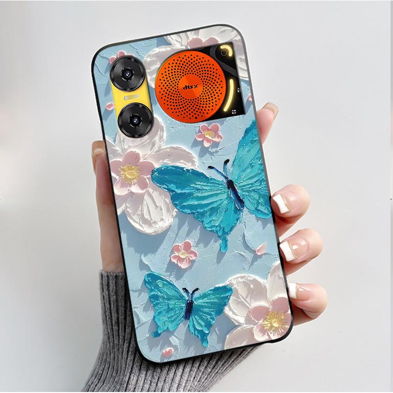 Чехол для печати для ZTE Nubia Music 2 Music2 Мягкий силиконовый черный корпус для ZTE Nubia Music Z2353 Чехол Милый Цветочный Мультяшный Корпус