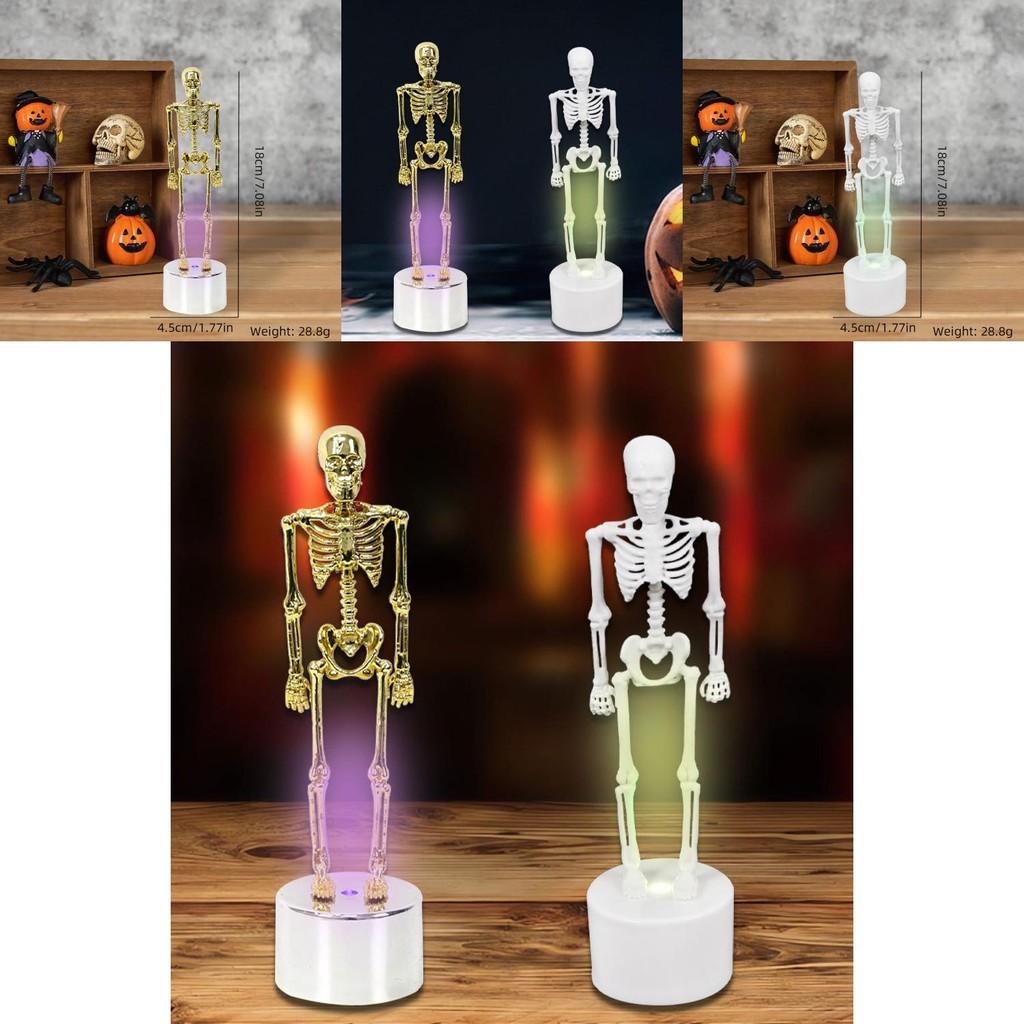 Spooky White And Gold Skeleton Halloween Decorations Perfect For Festive Atmosphere