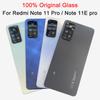 For Xiaomi Redmi Note 11 Pro 5G / 11E Pro Battery Cover Door Rear Glass Housing Back Camera Lens Frame Replacement