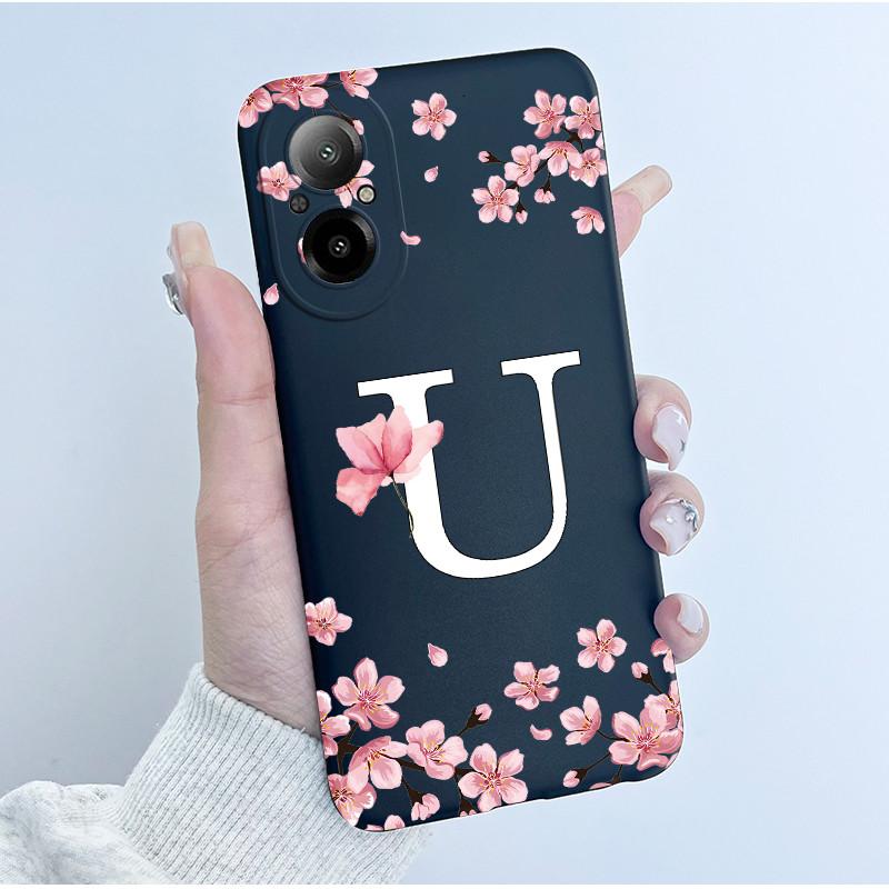 Чехол Для Realme C67 4G Цветы Буквы Рисунок Мягкий ТПУ Тонкий Силиконовый Задняя Крышка Телефона Для OPPO Realme C 67 Защита Funda