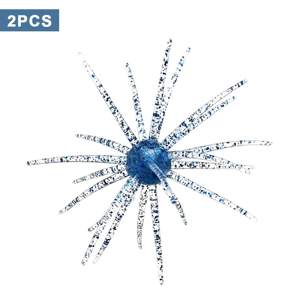 2PCS 8.7G TPE Fishing Lure Simulated Sea Urchin Lures Soft Silicone For Bream Pike Sea Bass Tilapia Gears Mandarin Winter Biats