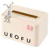 Creamy Style Napkin Box Bunny Bowknot Spring Top Tissue Holder Office Living Room Bedroom Desktop Decor Rectangular Paper Towel