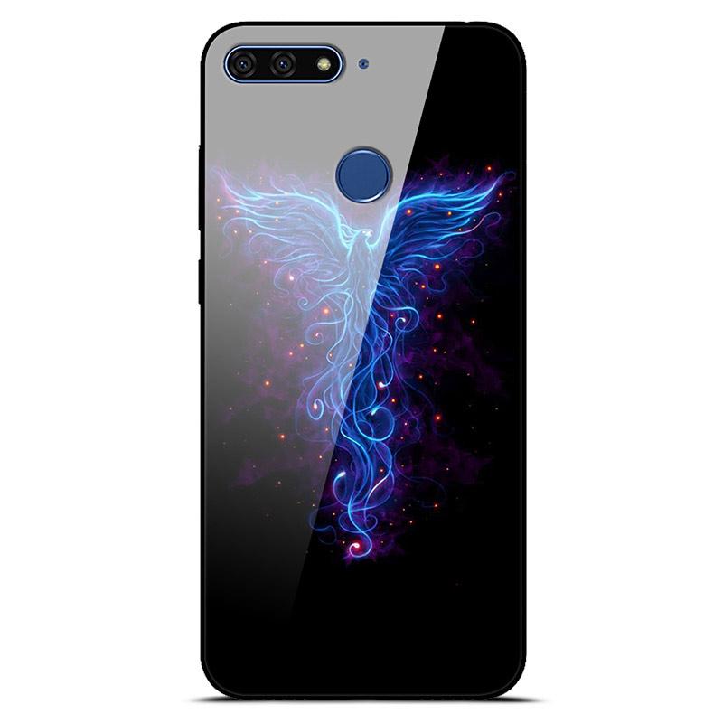 Honor 7C Case Tempered Glass Back Cover For Huawei Honor 7C AUM-L41 Case Honor 7A Pro Soft Bumper On Honor 7 C Honor 7A Case