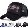 Men's Los Angeles Print Net Baseball Cap Outdoor Breathable Sports Hat Women Sunscreen Hats Trucker Hat Hip Hop Caps