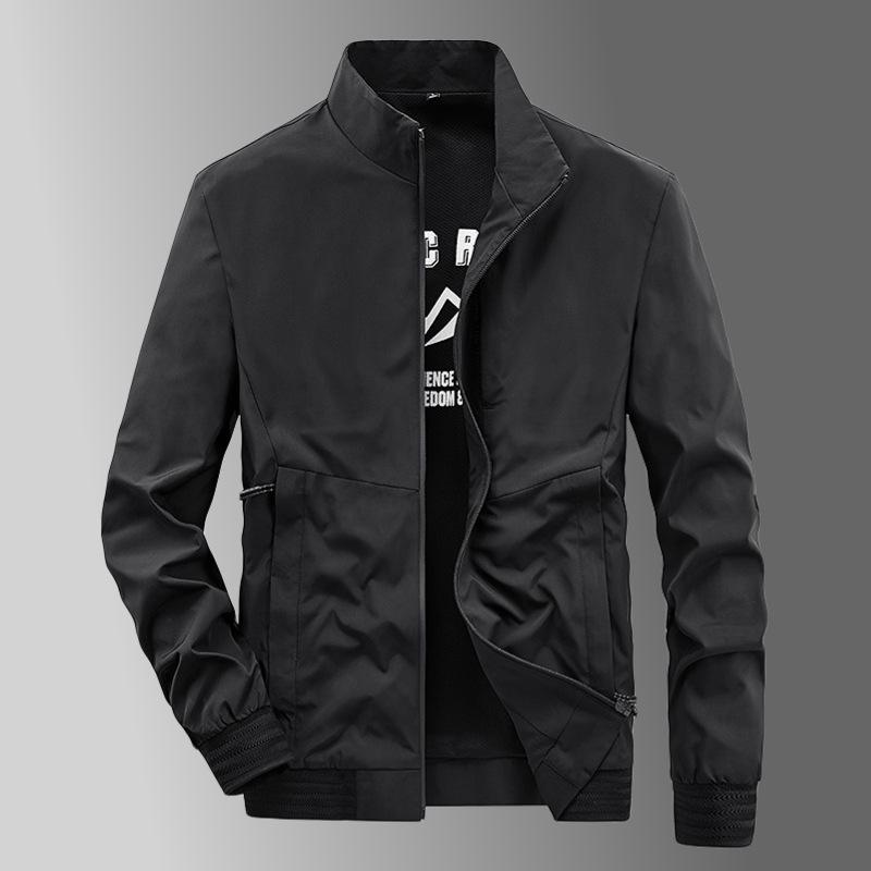 Унисекс Ветрозащитная куртка со стойкой - Высококачественная, универсальная верхняя одежда для осени и весны