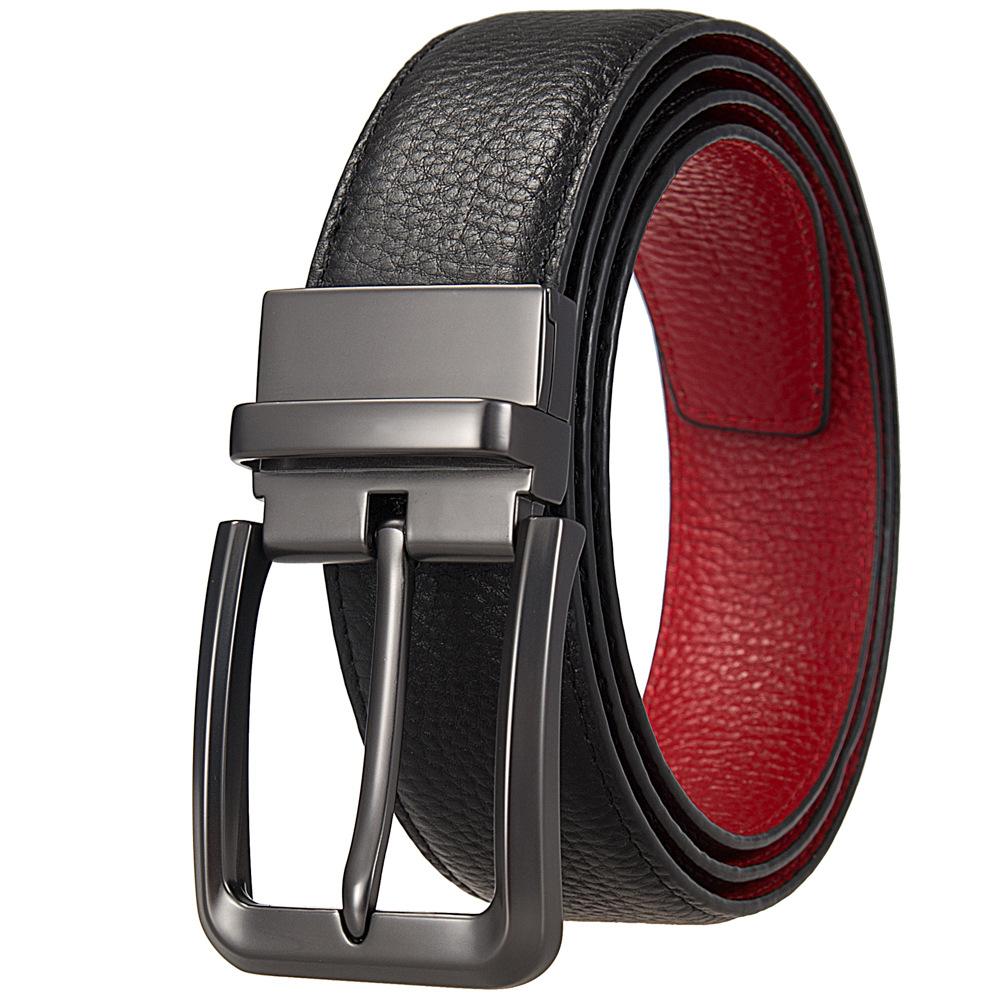 1 шт. Модный и модный перфорированный ремень, ремень из коровьей кожи первого слоя, деловой мужской ремень с пряжкой Ly35-35943-5