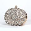 Изысканная легкая роскошная женская овальная инкрустированная мелкими бриллиантами модная вечерняя сумка, маленькая портативная сумочка-клатч