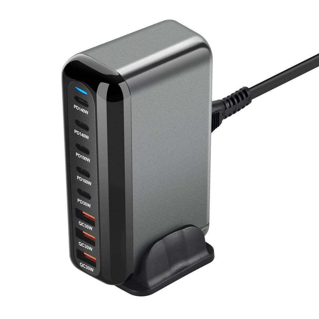 600 Вт GaN зарядный концентратор Multi Ports QC PD USB C быстрая зарядная станция адаптер совместим с iPhone 16/15/14 iPad MacBook ноутбук