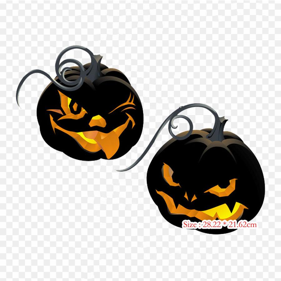 Calabaza Halloween Egipto Jack O' Lantern Jack Skellin Iron On Heat Transfer Printing Vinyl Patches Sticker for Clothes DIY Appliques Washable Patches