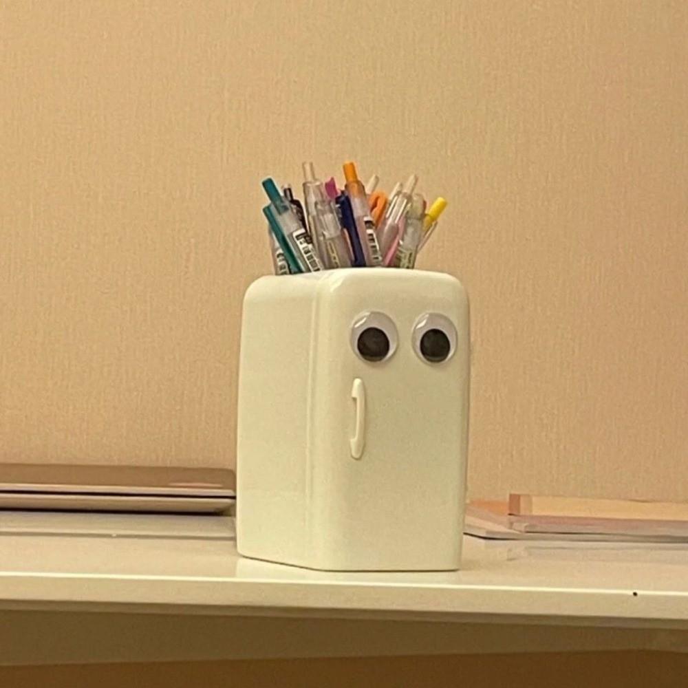 Refrigerator Shaped Pen Holder Portable Pen Container High Quality Desktop Storage Rack