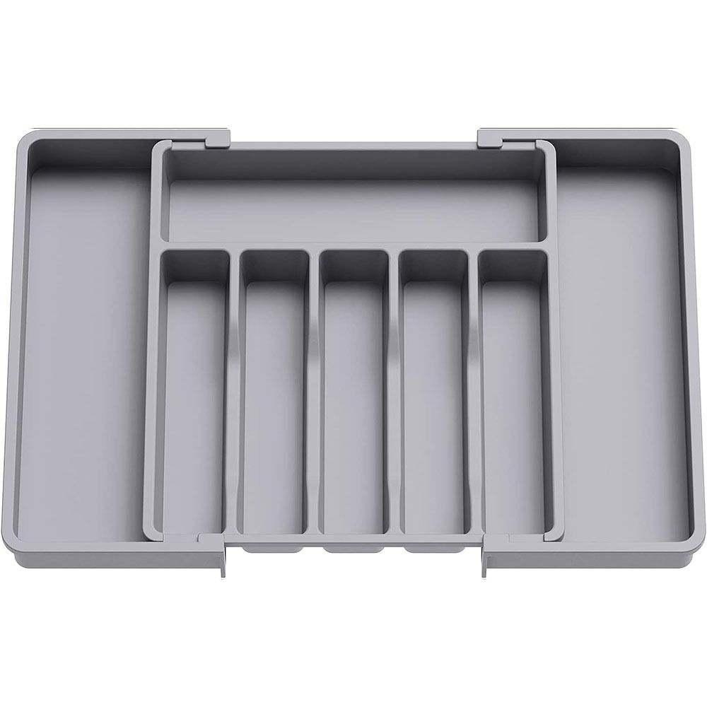 Storage Box Expandable Utensil Tray Plastic Kitchen Drawer Organizer Kitchen Gadgets