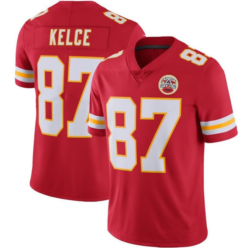 Kansas City Chiefs Football Jersey 87 Kelce 15 Mahomes Embroidered Sports Fan Game