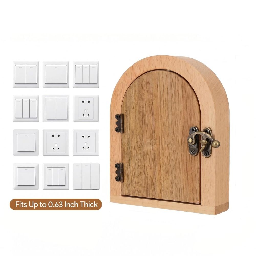 No-Drill Wood Outlet Cover Handmade Light Switch Cover Decorative Wall Outlet Protector Home Decor