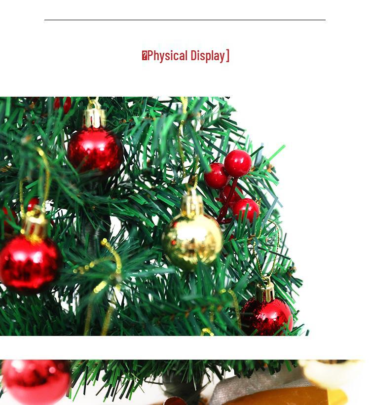 New 2026 Mini Christmas Tree Set - 45/60cm Desktop Decoration Tree with Ornaments
