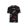 American Retro Loose Letter Print Casual Round Neck Sports Short Sleeve T-Shirt Men Tops Black 532706-01