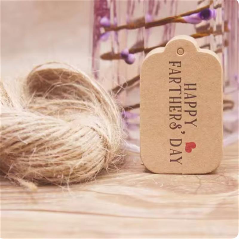 100 шт. 20-метровая веревка из коровьей кожи, подарочная этикетка с благодарностью, новогодняя этикетка на Хэллоуин, украшение для вечеринки