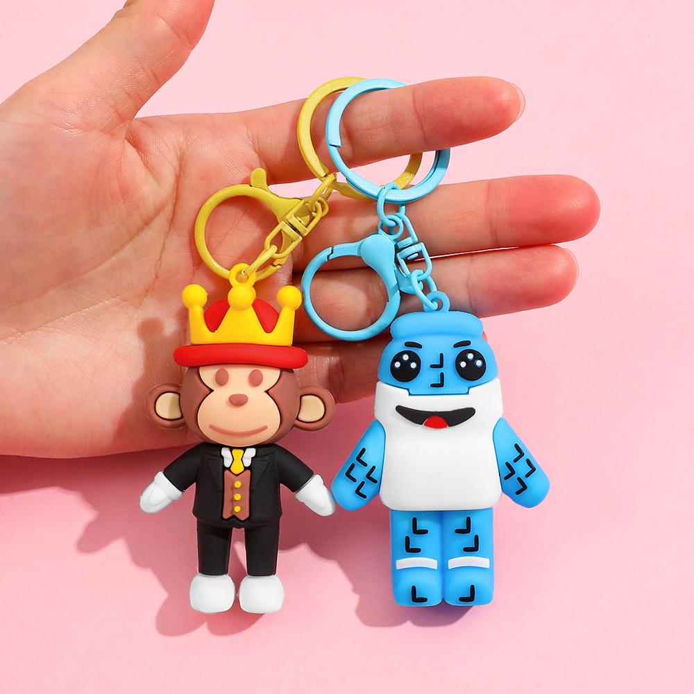 Kawaii Steal a Brainrot Jandel Keychain Anime Jandel Giant Toriel No. 67 Blue Toy Red Hat Black Monkey kids Christmas Gifts