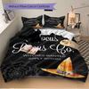 Witches Halloween Print 3Pcs Bedding Setduvet Cover With 2 Bedropillowcase Home Birthday Gift