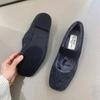 2024 New Shoes for Women Mary Janes Women's Flats Elegant Casual Flats Women Shallow Square Toe Slip On Soft Bottom Shoes Female