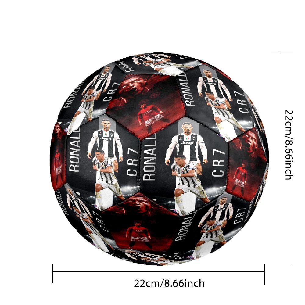 Ronaldo's Legacy Sports Soccer Ball Size 5 Football Machine-Stitched Indoor/Outdoor Universal Football Ideal for Soccer Enthusiasts