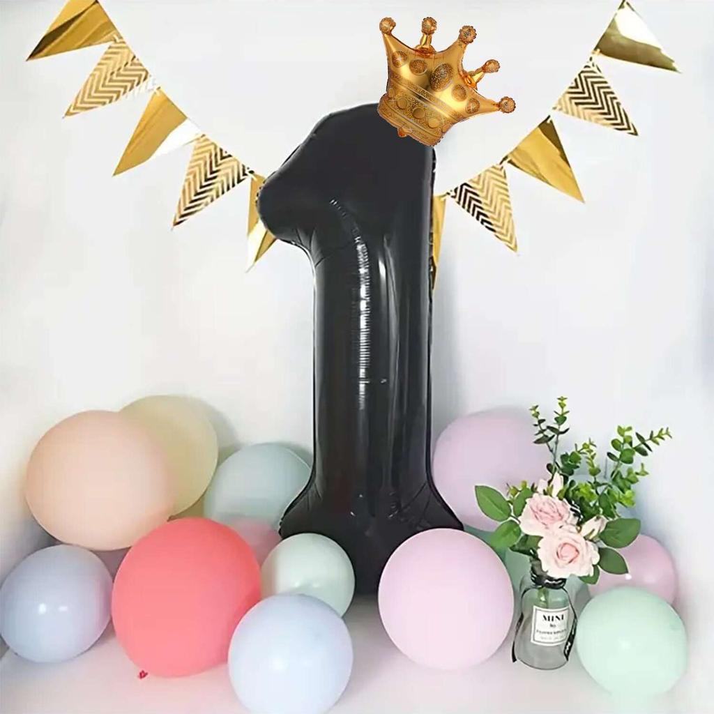 1PC Number+1PC Crown Balloon Birthday Wedding Party Decoration Balloon