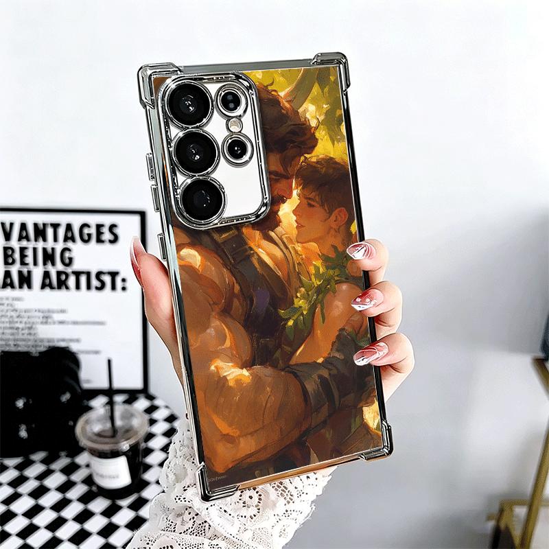 Muscle Man Gay Fitness Soft Phone Case For Samsung Galaxy S26 Ultra S25 Edge S24 FE S23 Plus S22 S21 + S20 Plating Anti-Fall Fun