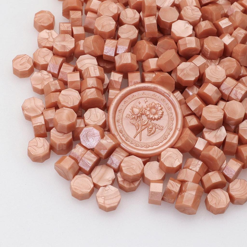 Octagonal Sealing Wax Beads for Envelopes & Wedding Invitations - Stick Bottle & Tools Included