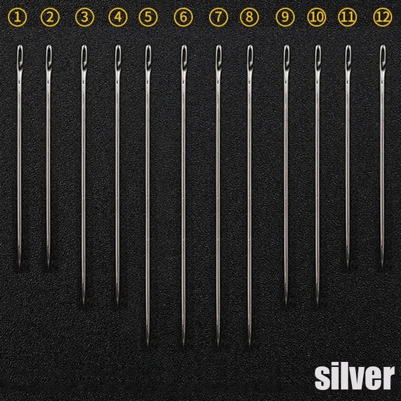 Бытовые ручные инструменты с боковым отверстием 12 шт. швейные принадлежности иглы разных размеров из нержавеющей стали уникальные