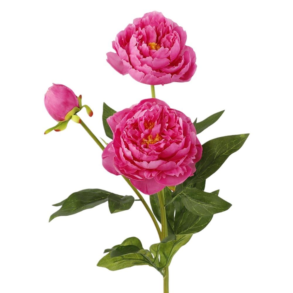Real Touch Artificial Peony Flower Handmade Faux Peony Branch Vase Decor Fake Flower Teacher's Day