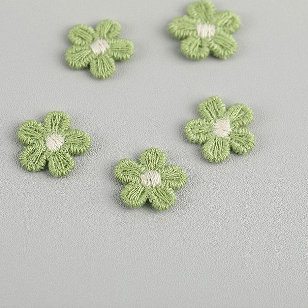 Colorful Flower Shaped Sewing Accessories DIY Handmade Crafts Appliques Patches Headwear Badge