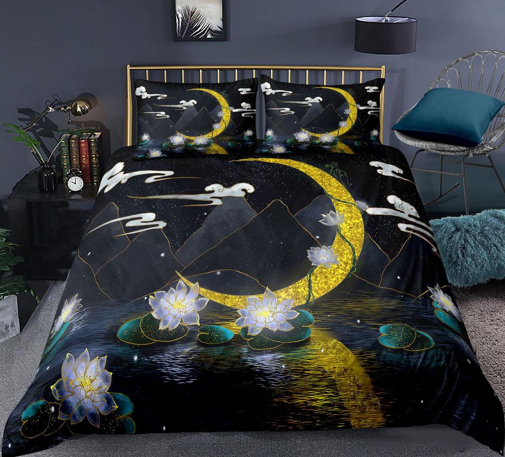 Chinoiserie Animal Polyester Duvet Cover Set King Colorful Phoenix Mountain River Landscape Asian Culture Theme For Kids Teens