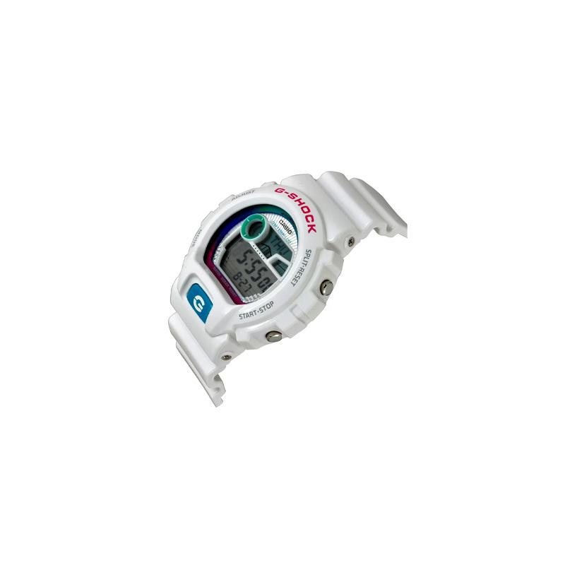 Casio Водонепроницаемость 200 метров, кварцевый механизм на солнечных батареях, полимерный ремешок, японские и корейские часы, одинаковый стиль для мужчин и женщин, синий циферблат glx-6900-7