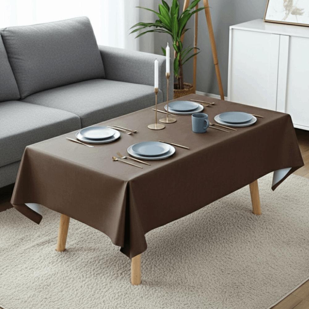 Simple PVC Tablecloth Oil Resistant Square Table Cover Waterproof Tablecloth Home Decor