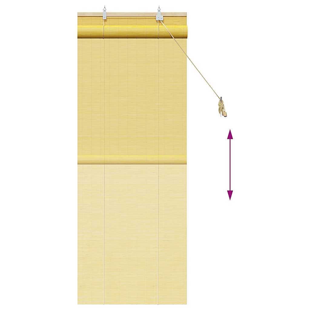 Yellow Bamboo Roller Blind 60 x 160 cm