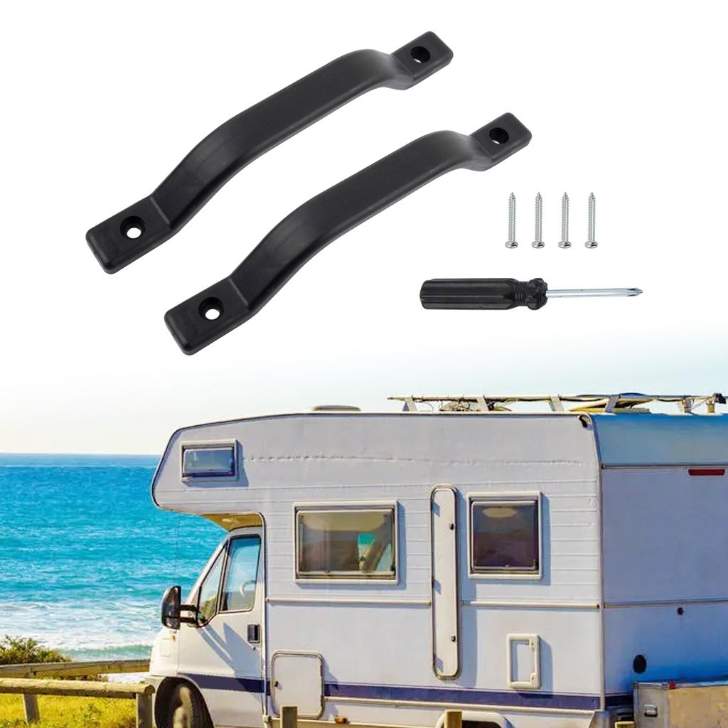 Heavy Duty For RV Grab Handle Black Color Molded Finish with Mounting Screws