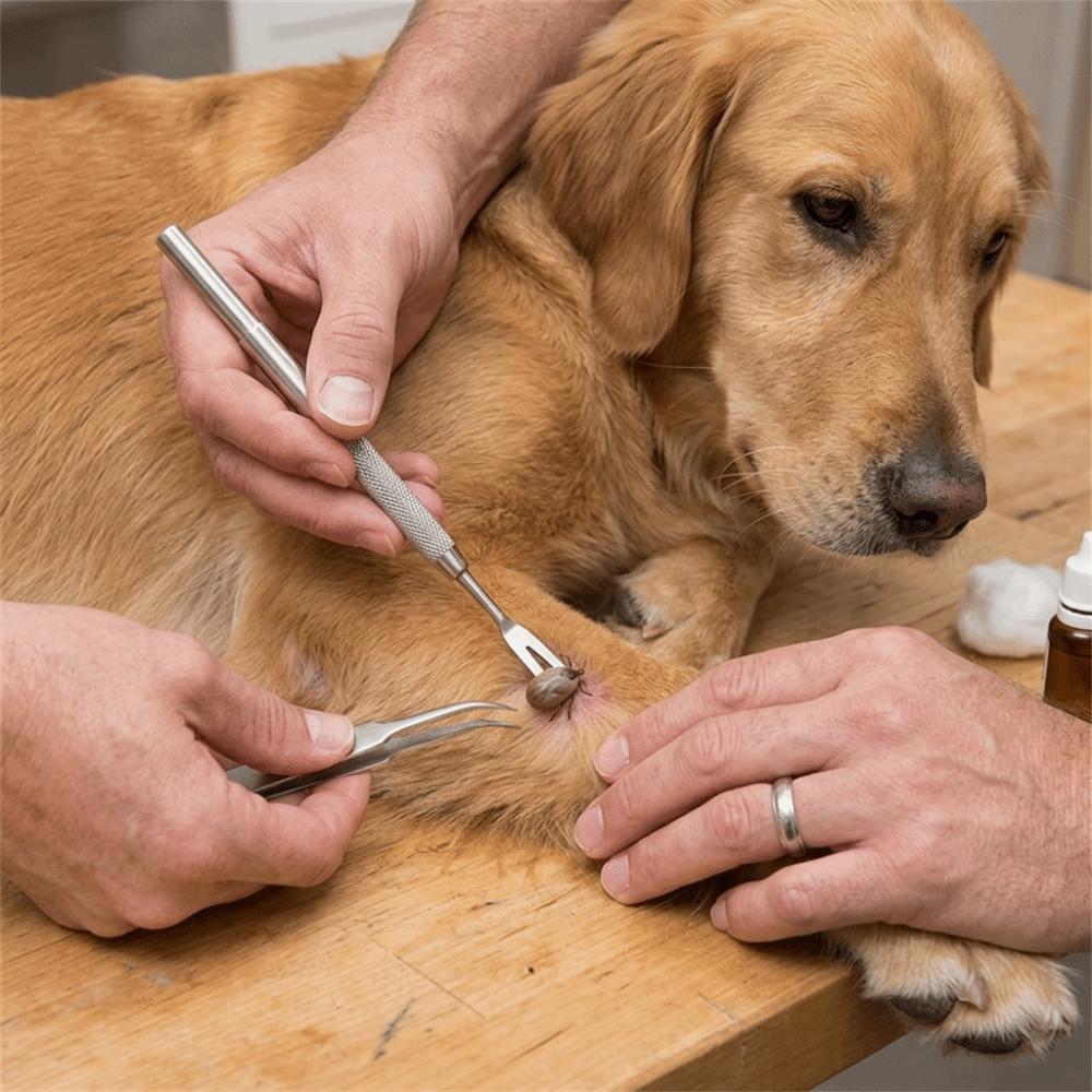 2PCS Mini Size Tick Remover Dual Prong Shape Pet Lice Tool Mite Removal Clip Dog & Cat Grooming