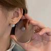 Двусторонние серьги-гвоздики с жемчугом Женские Новая Мода Элегантная Атмосфера Маленькая Роскошь Высококачественные Специальные Серьги Серебряная Игла