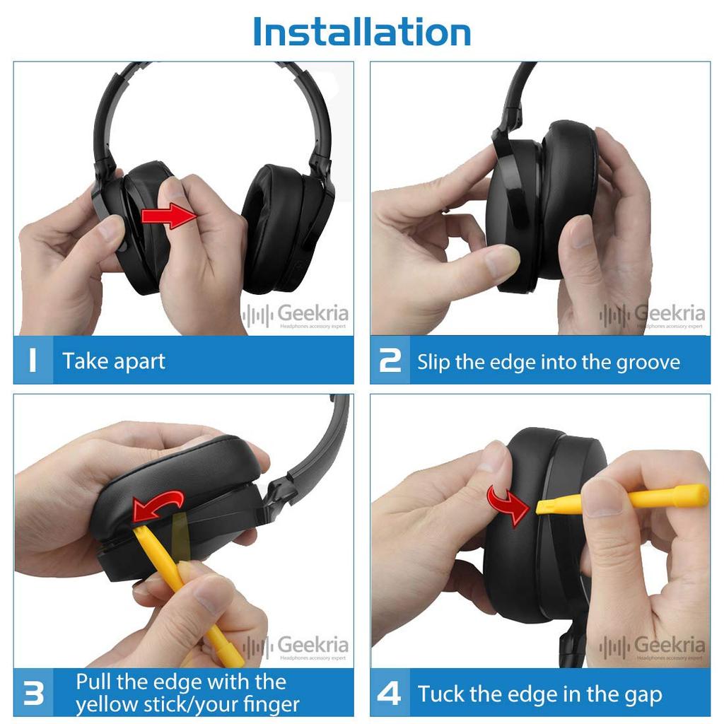 Амбушюры Geekria QuickFit Совместимые амбушюры Skullcandy Совместимые с Skullcandy Crusher Crusher Evo Crusher Hesh 3 Hesh Hesh ANC Наушники Амбушюры Чашки