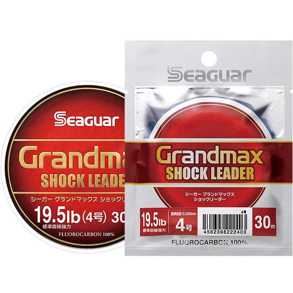KUREHA Seaguar Grand Max Shock Leader, 25m, 32lb Fluorocarbon Fishing Line, Size 7, Clear