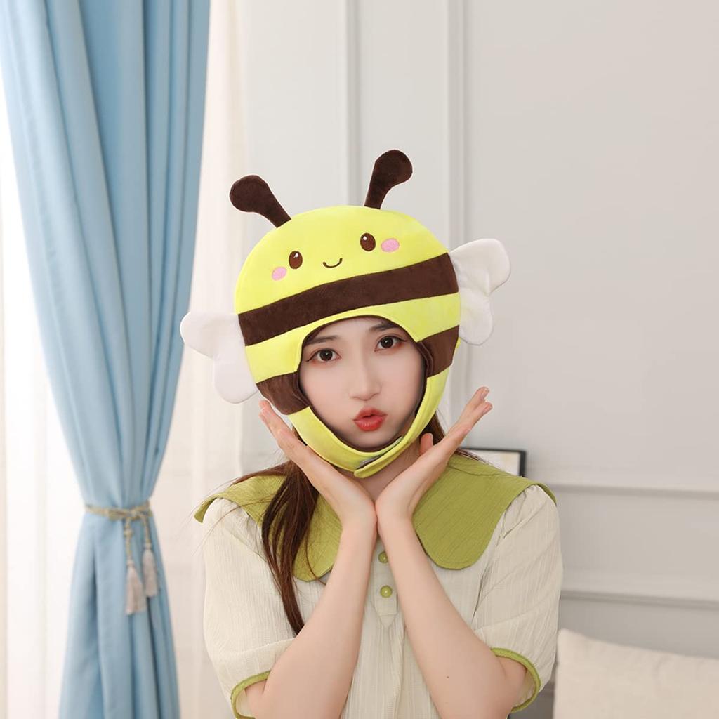 Головной убор Edostree, косплей, головной убор, пчела, плюшевая игрушка, рождественский Хэллоуин, школьный фестиваль, костюм для фотосессии, товары для вечеринок, унисекс MFMZ-01